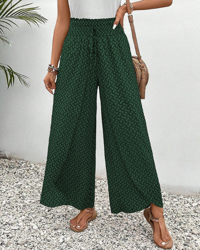 Lisette Wide-Leg Pants with Geometric Print
