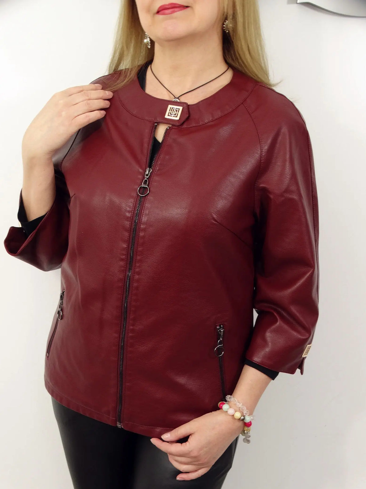 Cera | Stylish Faux Leather Jacket