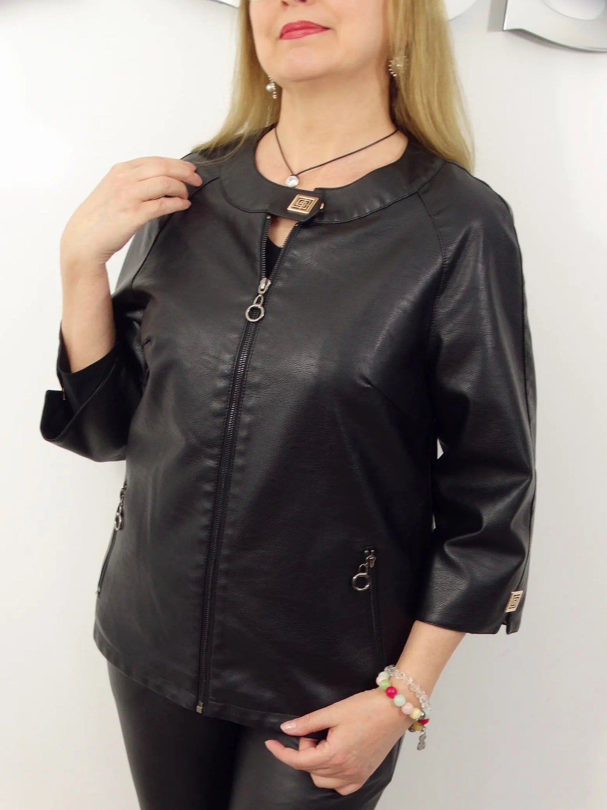 Cera | Stylish Faux Leather Jacket