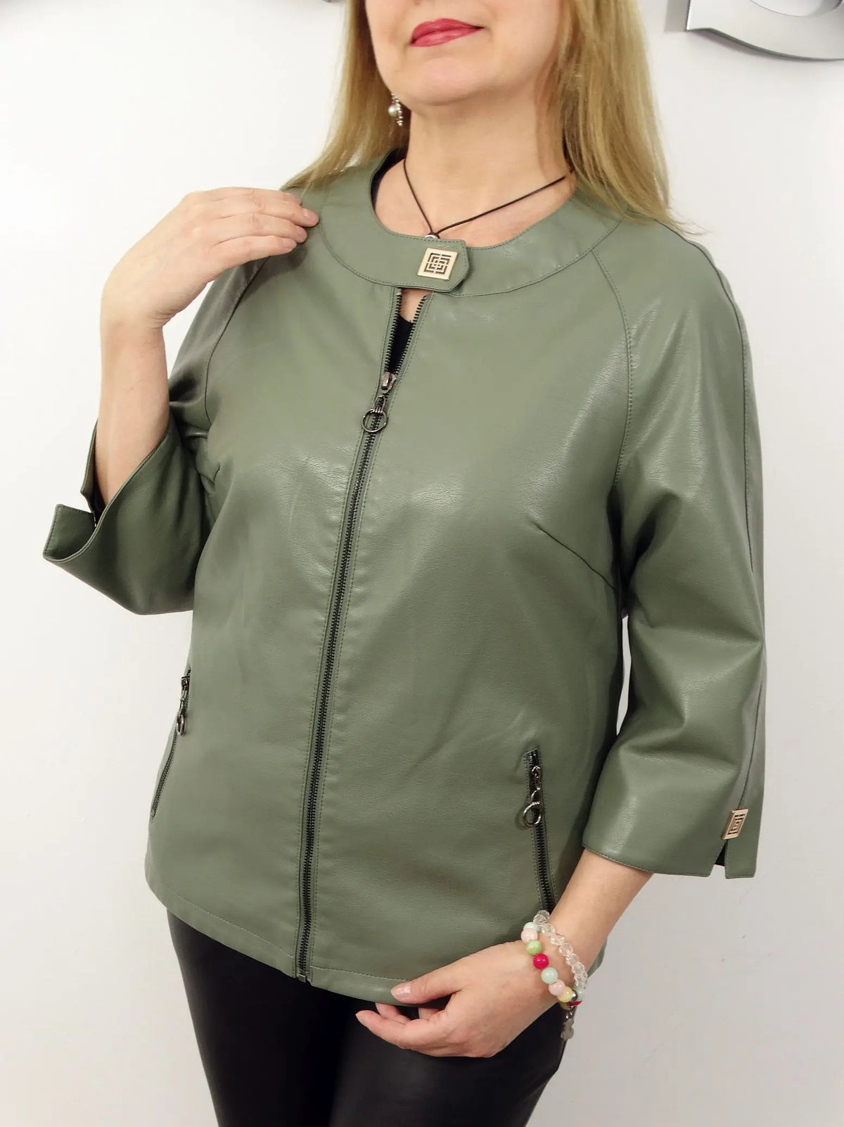 Cera | Stylish Faux Leather Jacket
