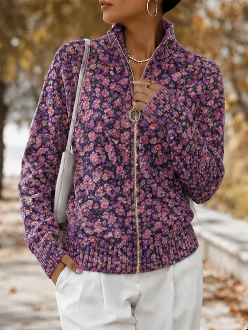 MARIGOLD | VIOLET MEADOW ZIP CARDIGAN