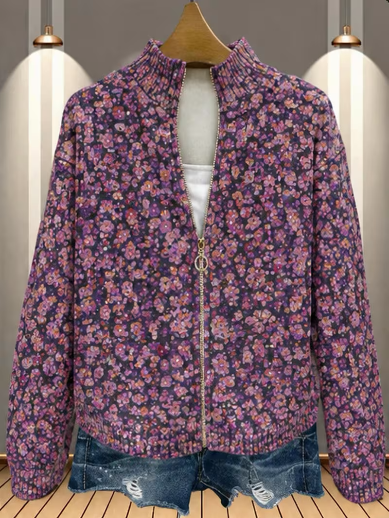 MARIGOLD | VIOLET MEADOW ZIP CARDIGAN