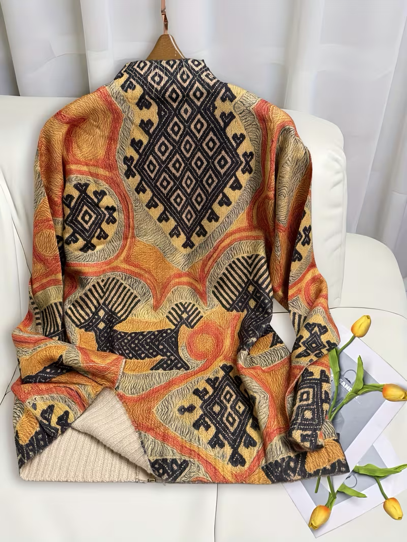 LINNET | FOLK TAPESTRY ZIP CARDIGAN