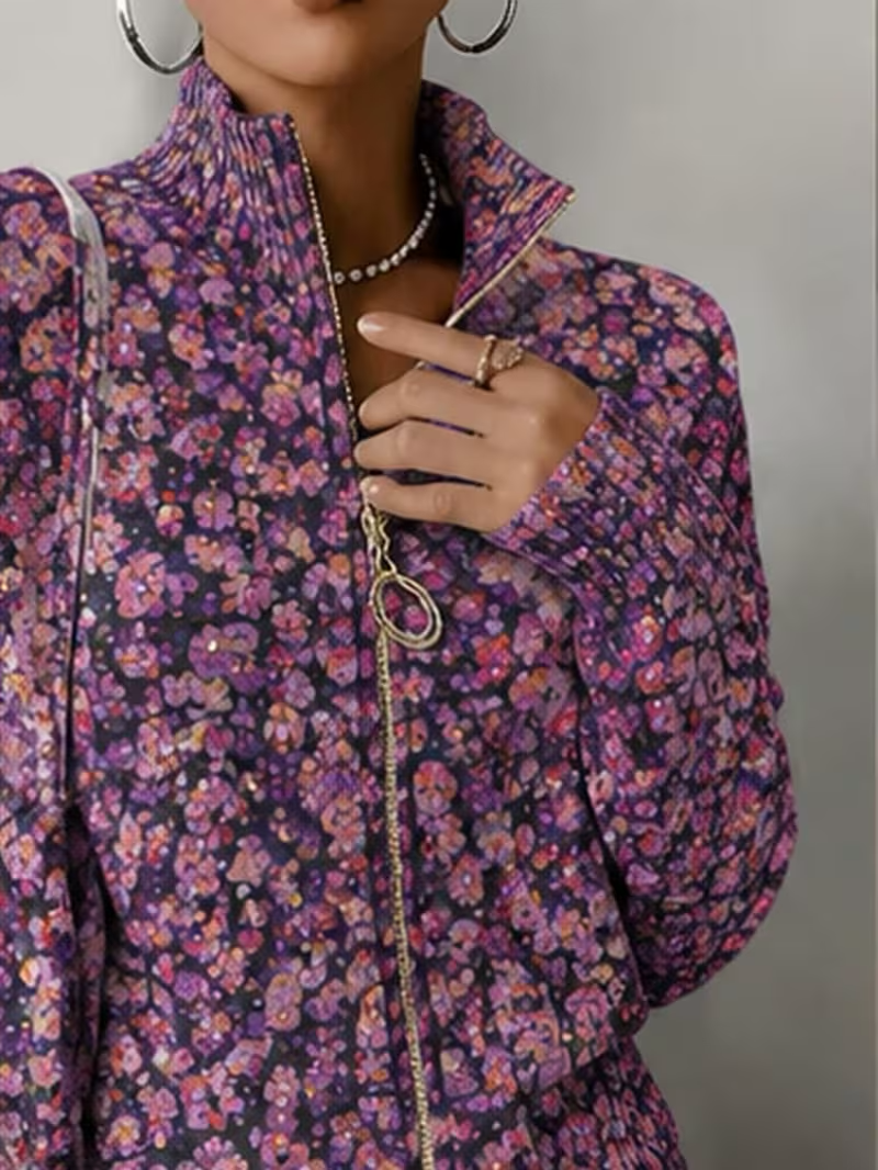MARIGOLD | VIOLET MEADOW ZIP CARDIGAN