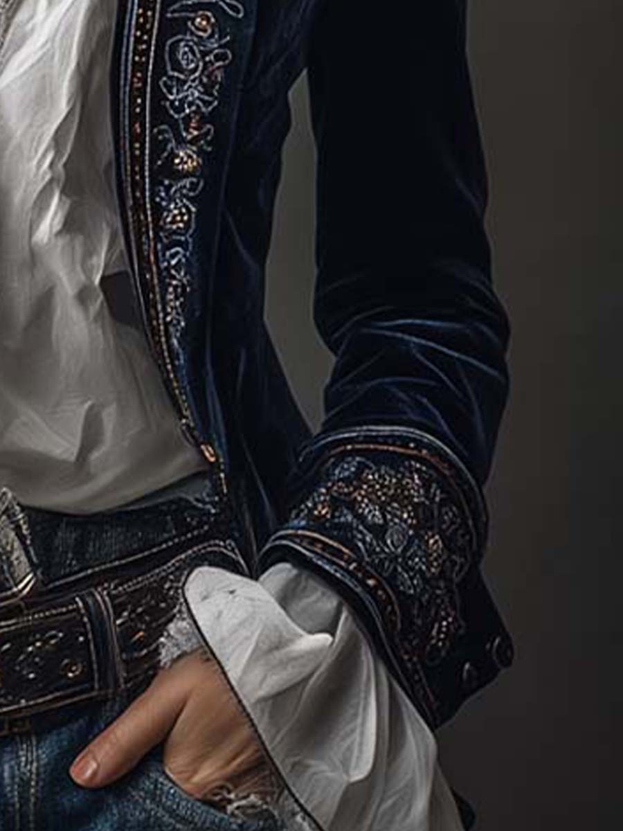 Emilia | Long Embroidered Women's Blazer