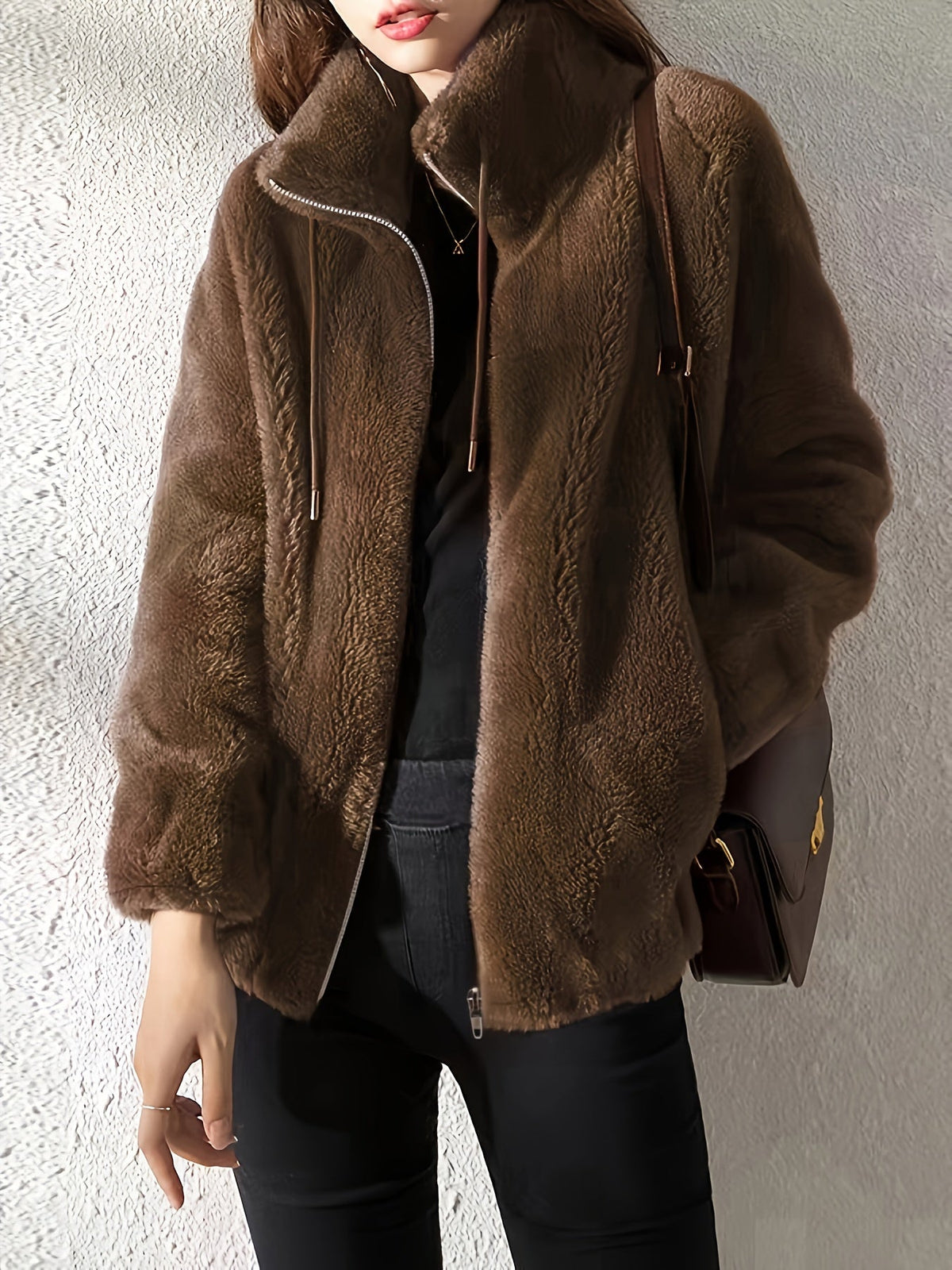 Jeniza | Soft Teddy Jacket with Zipper