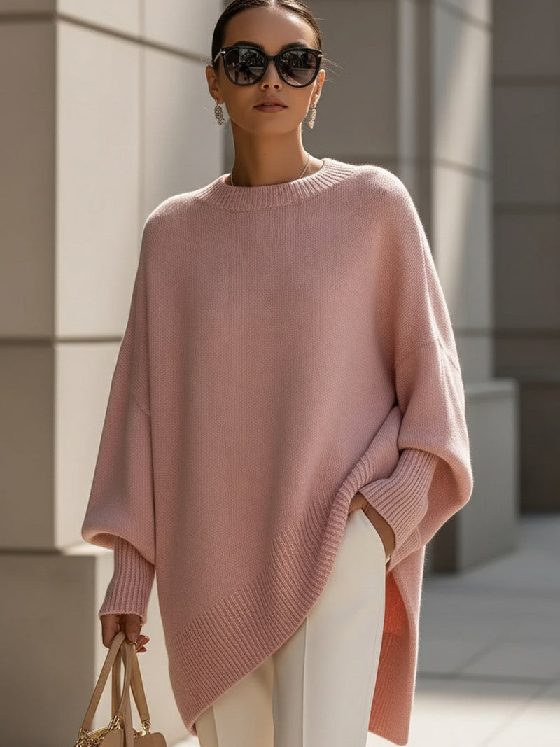 Kimia - Oversized Knit Crewneck Sweater