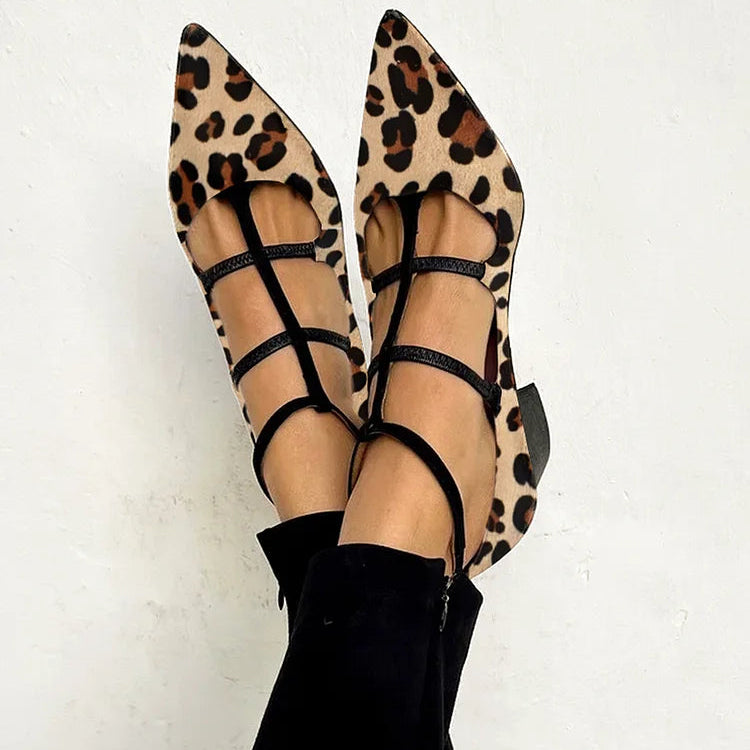 Bridget | Leopard Strap Heeled Shoes