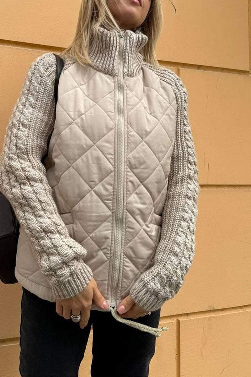 Minia | Solid Color Patchwork Jacket