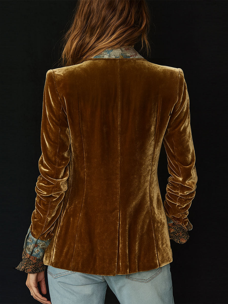 Wiktoria | vintage blazer with floral patchwork