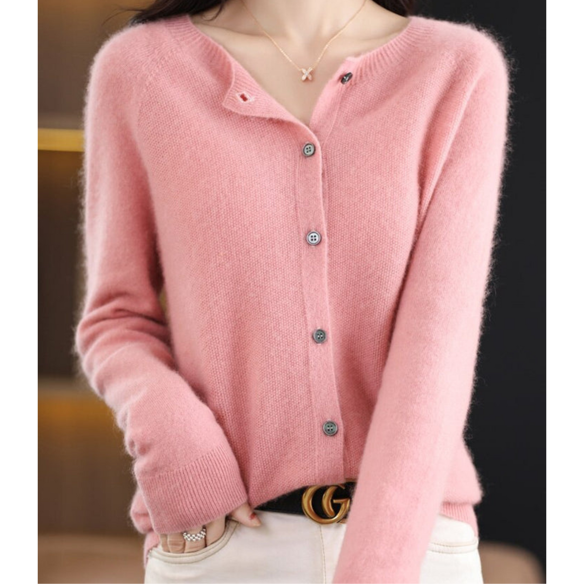 Luxury Merino Wool & Cashmere Cardigan