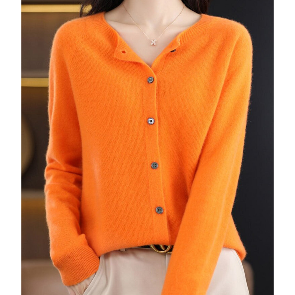 Luxury Merino Wool & Cashmere Cardigan