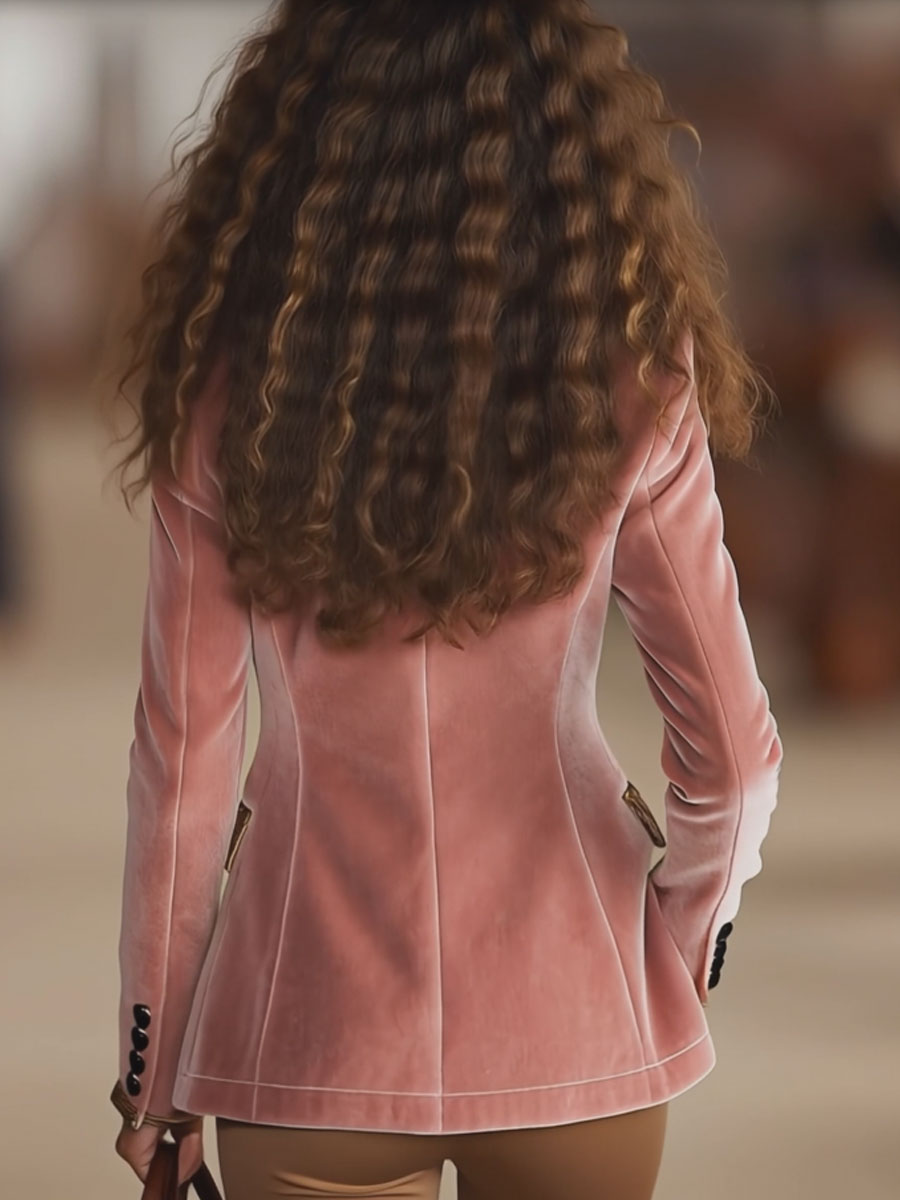 Jeanisa | Velvet Jacket with Embroidery