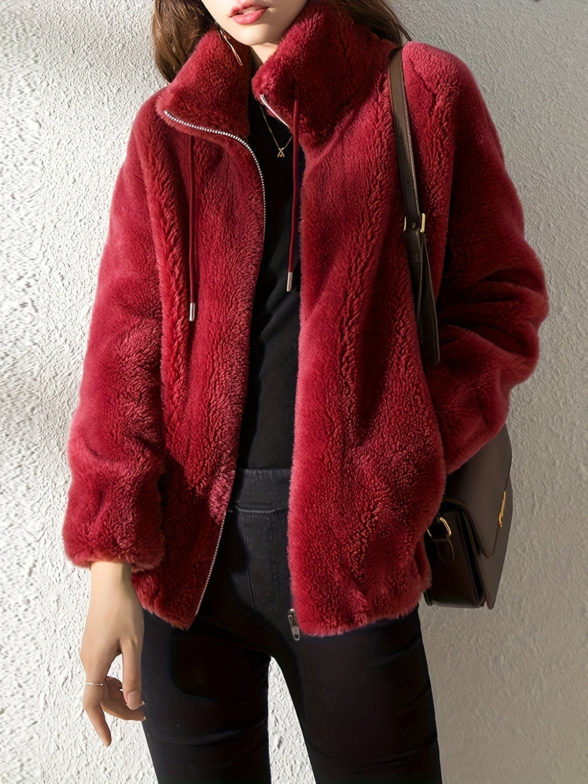 Jeniza | Soft Teddy Jacket with Zipper