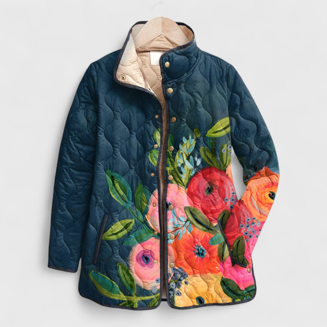 Armica | Vintage Quilted Jacket with Floral Pattern