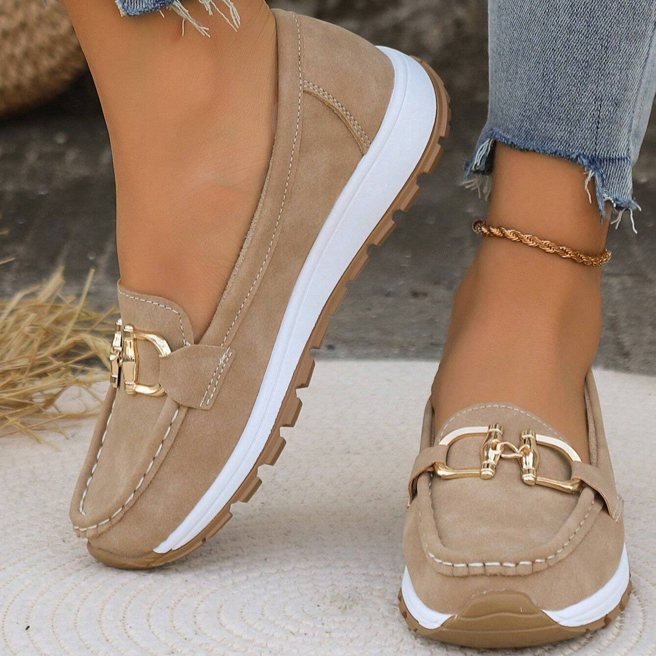 Eloise | Flat Buckle Moccasins