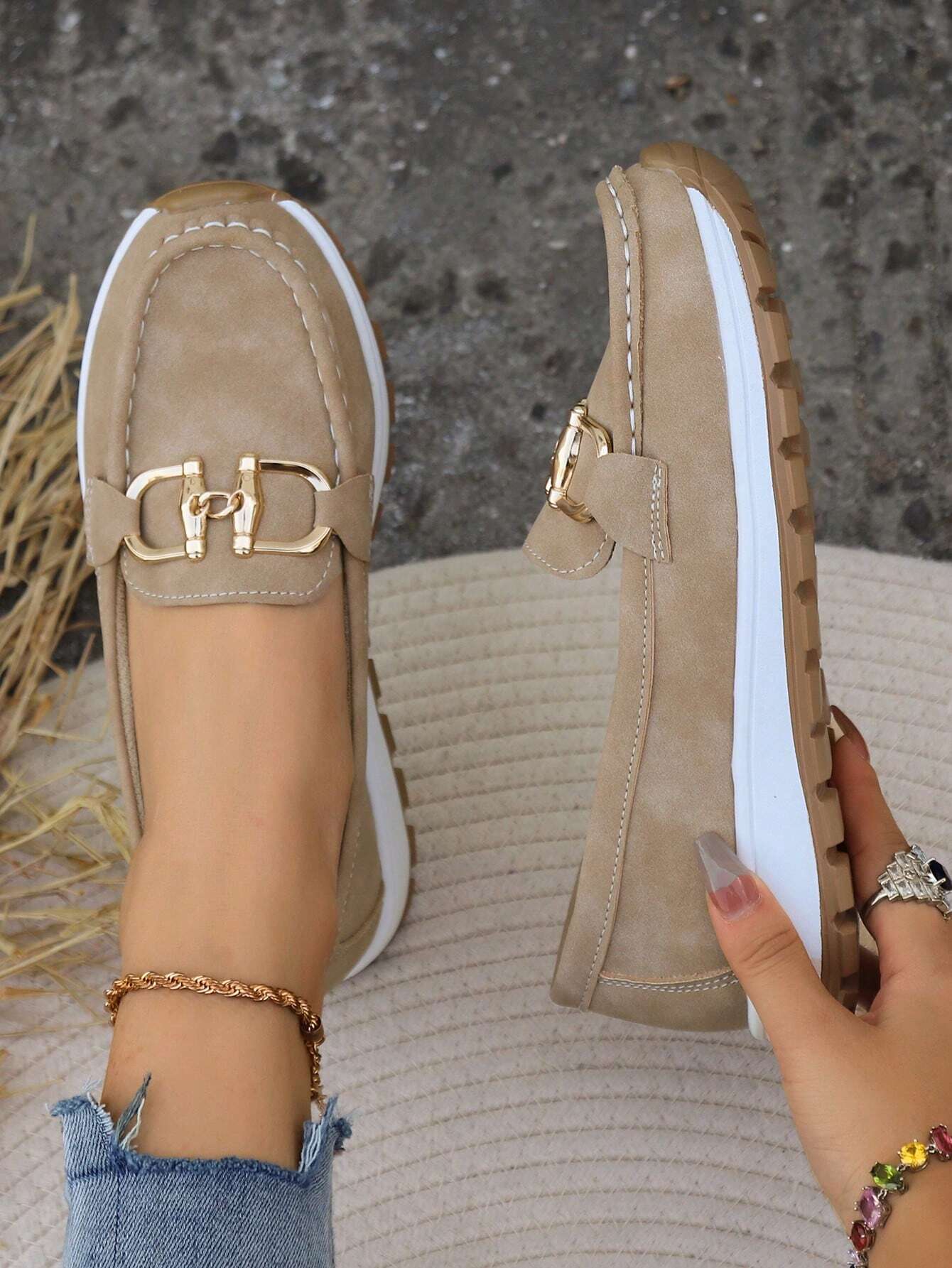 Eloise | Flat Buckle Moccasins