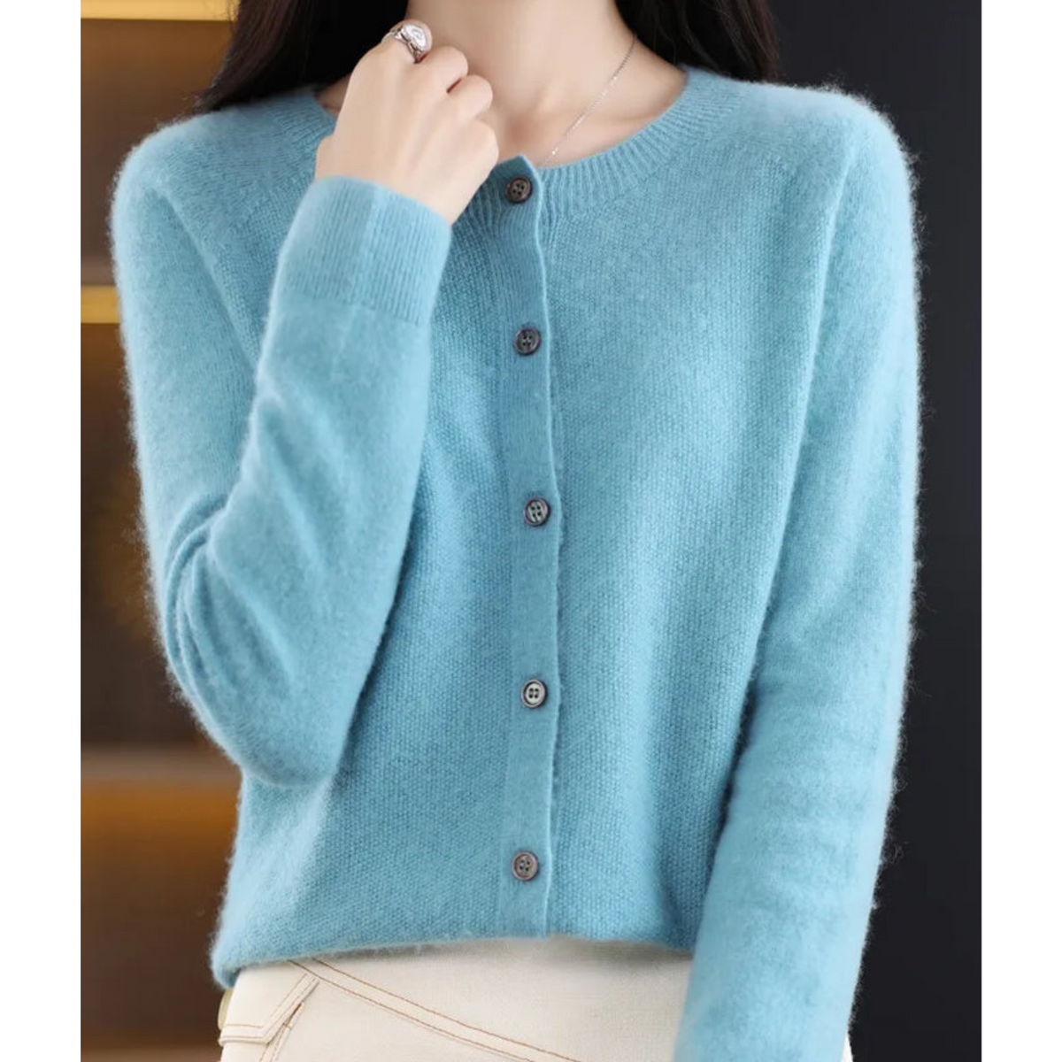 Luxury Merino Wool & Cashmere Cardigan
