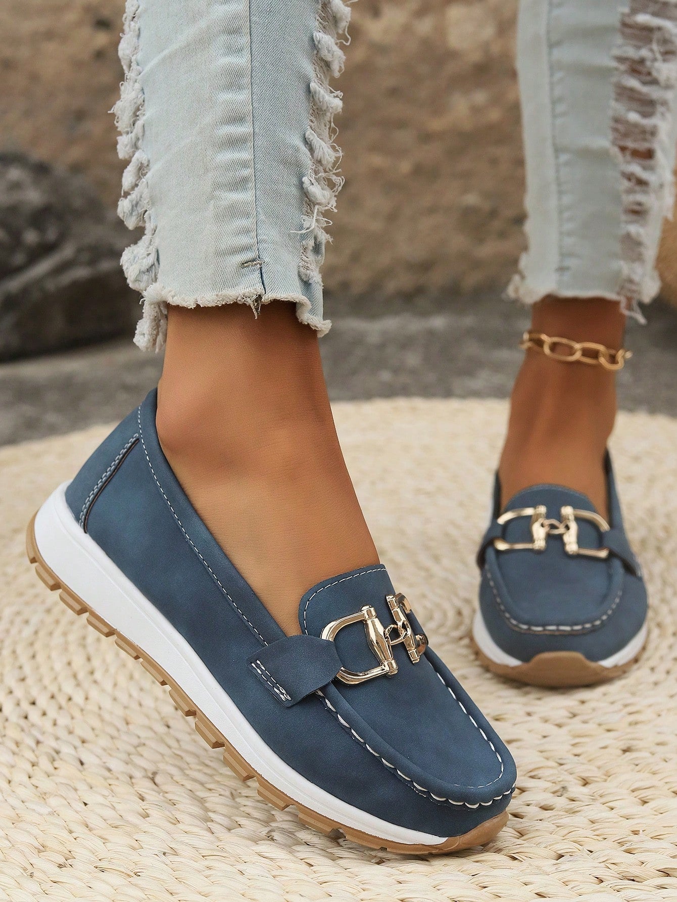 Eloise | Flat Buckle Moccasins