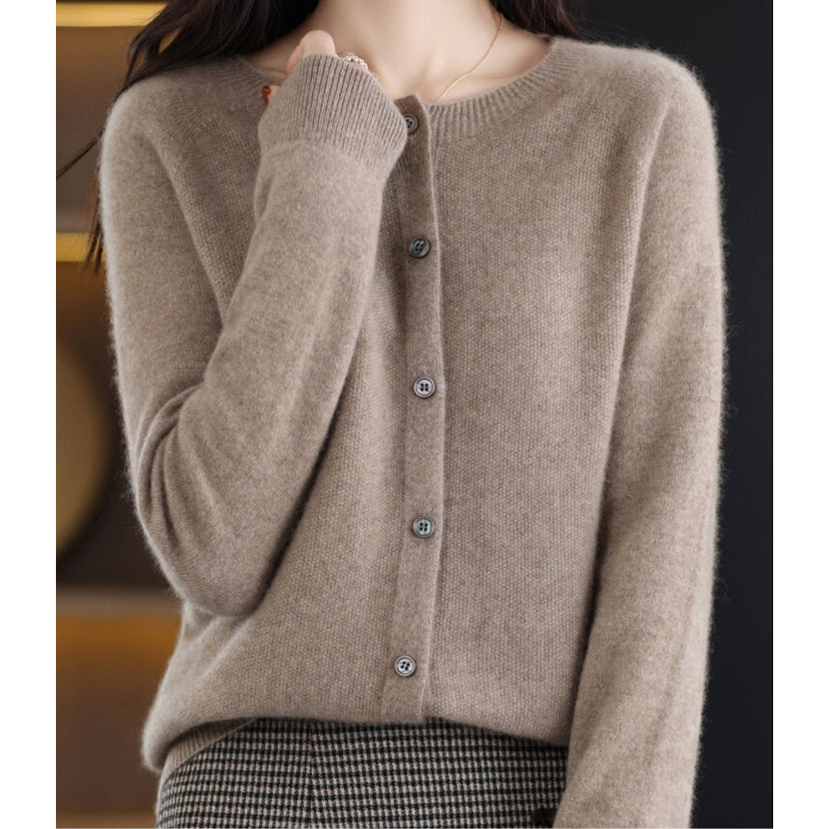 Luxury Merino Wool & Cashmere Cardigan