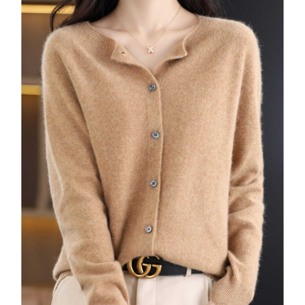 Luxury Merino Wool & Cashmere Cardigan