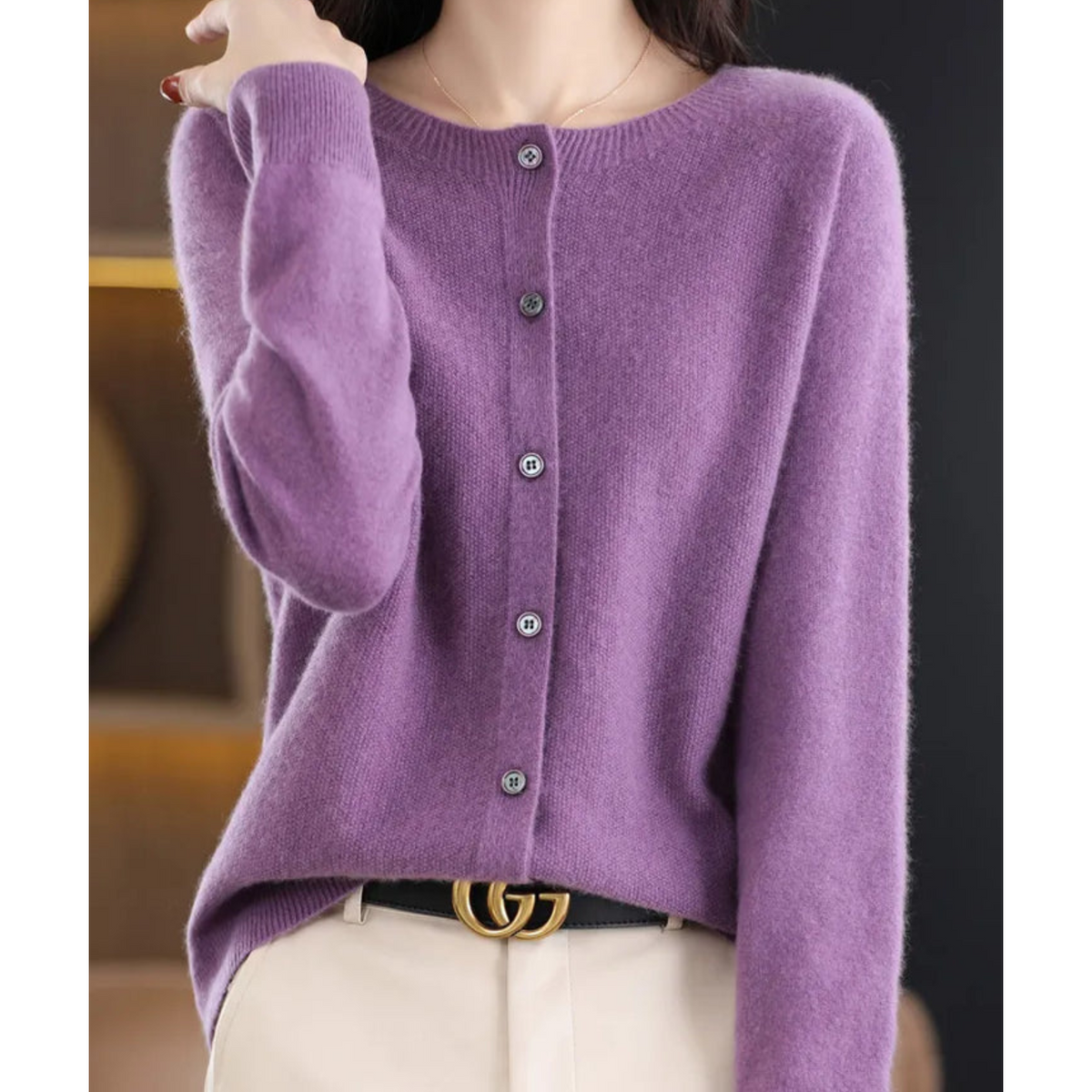 Luxury Merino Wool & Cashmere Cardigan