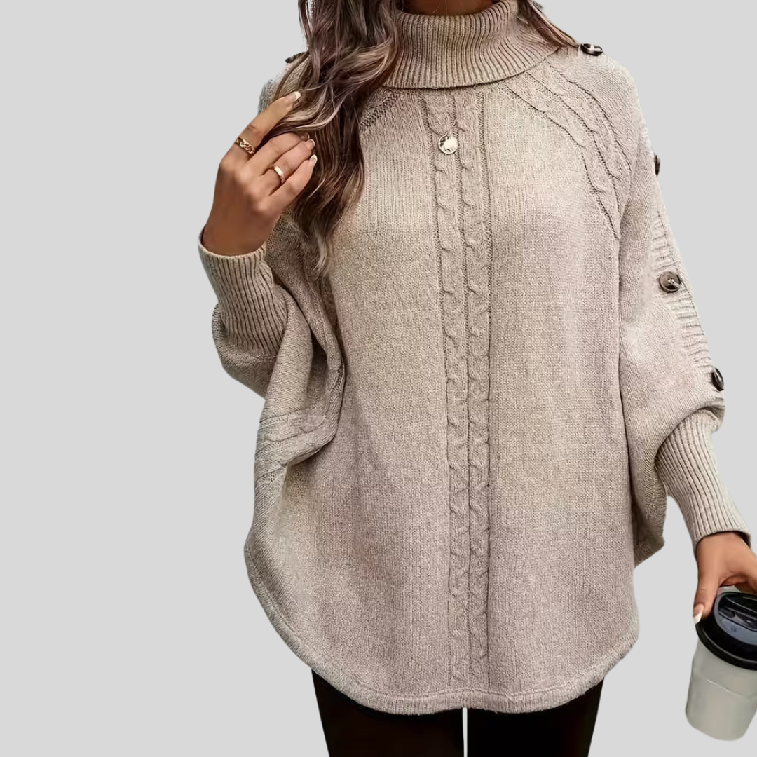 Cordelia - Cable-Knit Roll-Neck Jumper