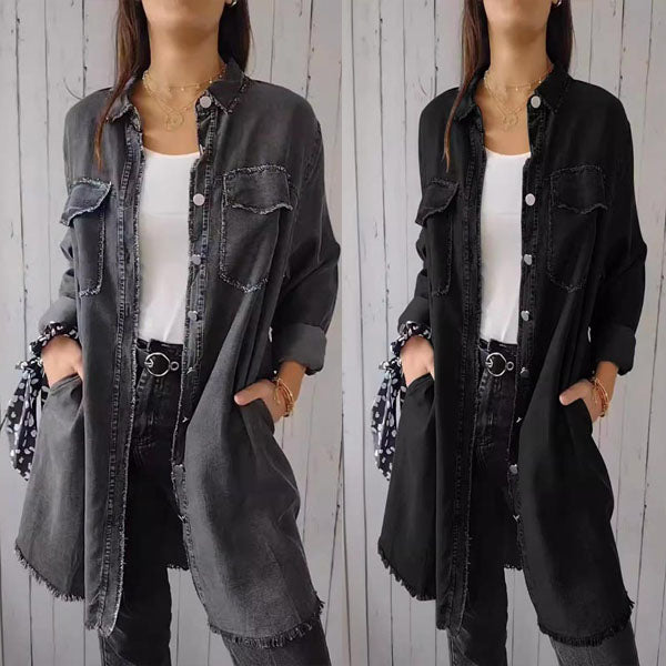 Celine™ | Comfortable Women's Jacket in Faux-Denim Style
