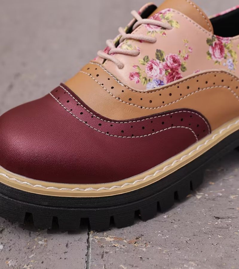 Rheaoova - Floral Oxford Shoes