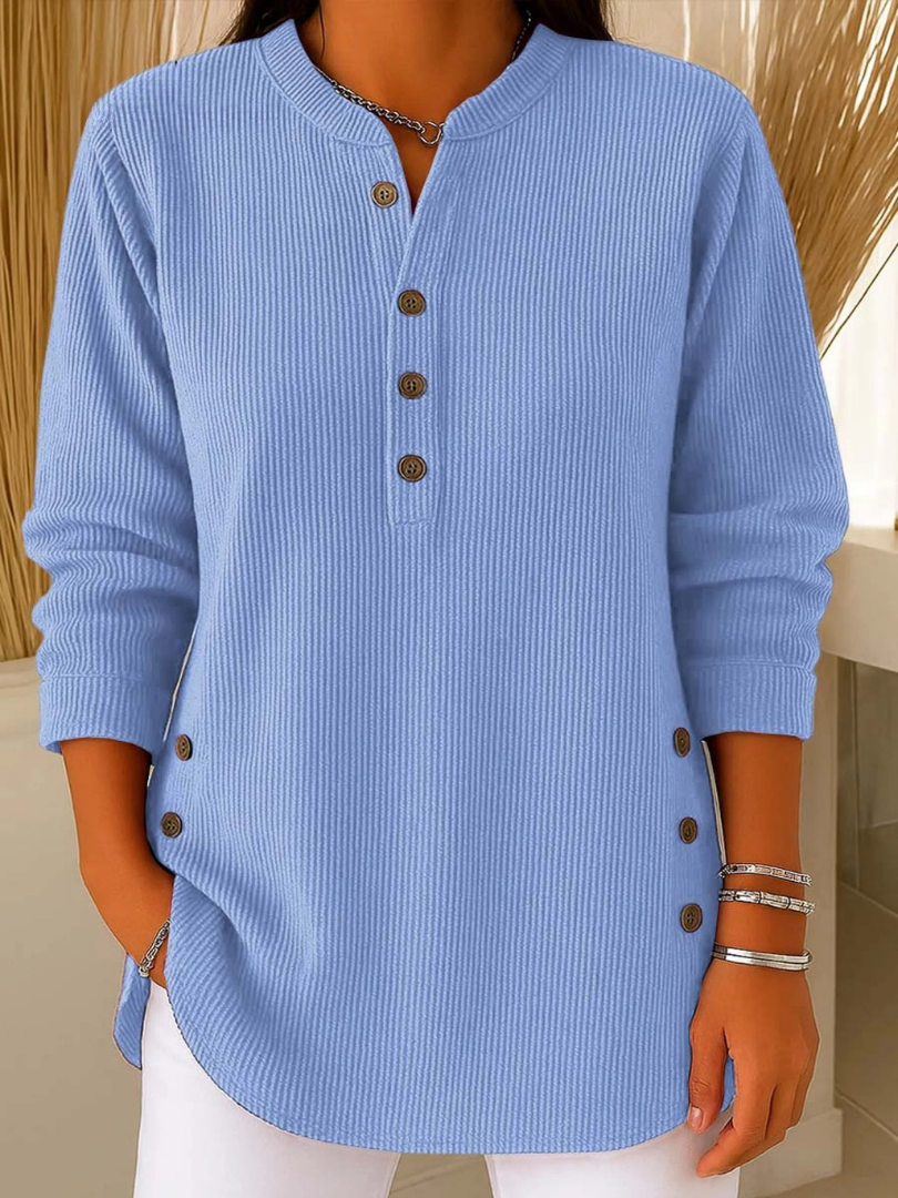 Mieke | Henley Tunic with Buttons
