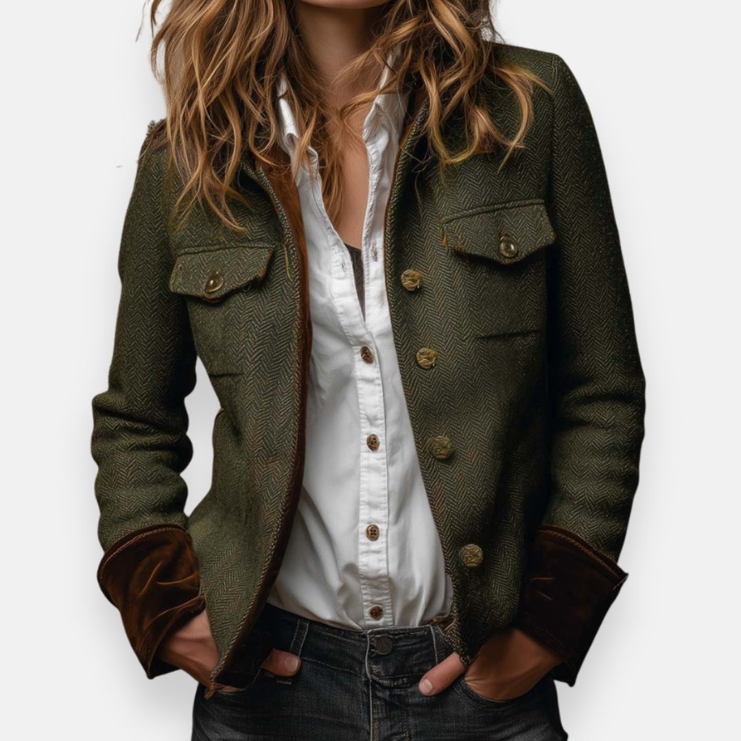Danice | Elegant Casual Jacket with Velvet Trim