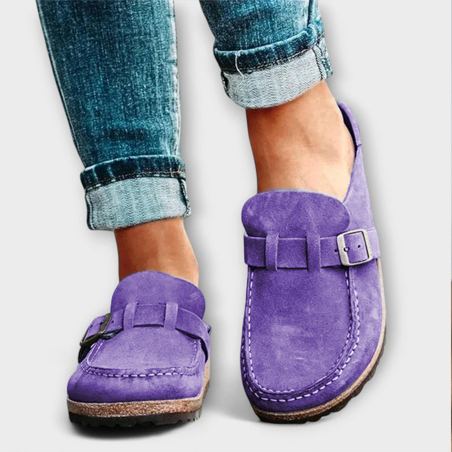 Monika™ | Orthopedic Women's Moccasins with Decorative Buckle