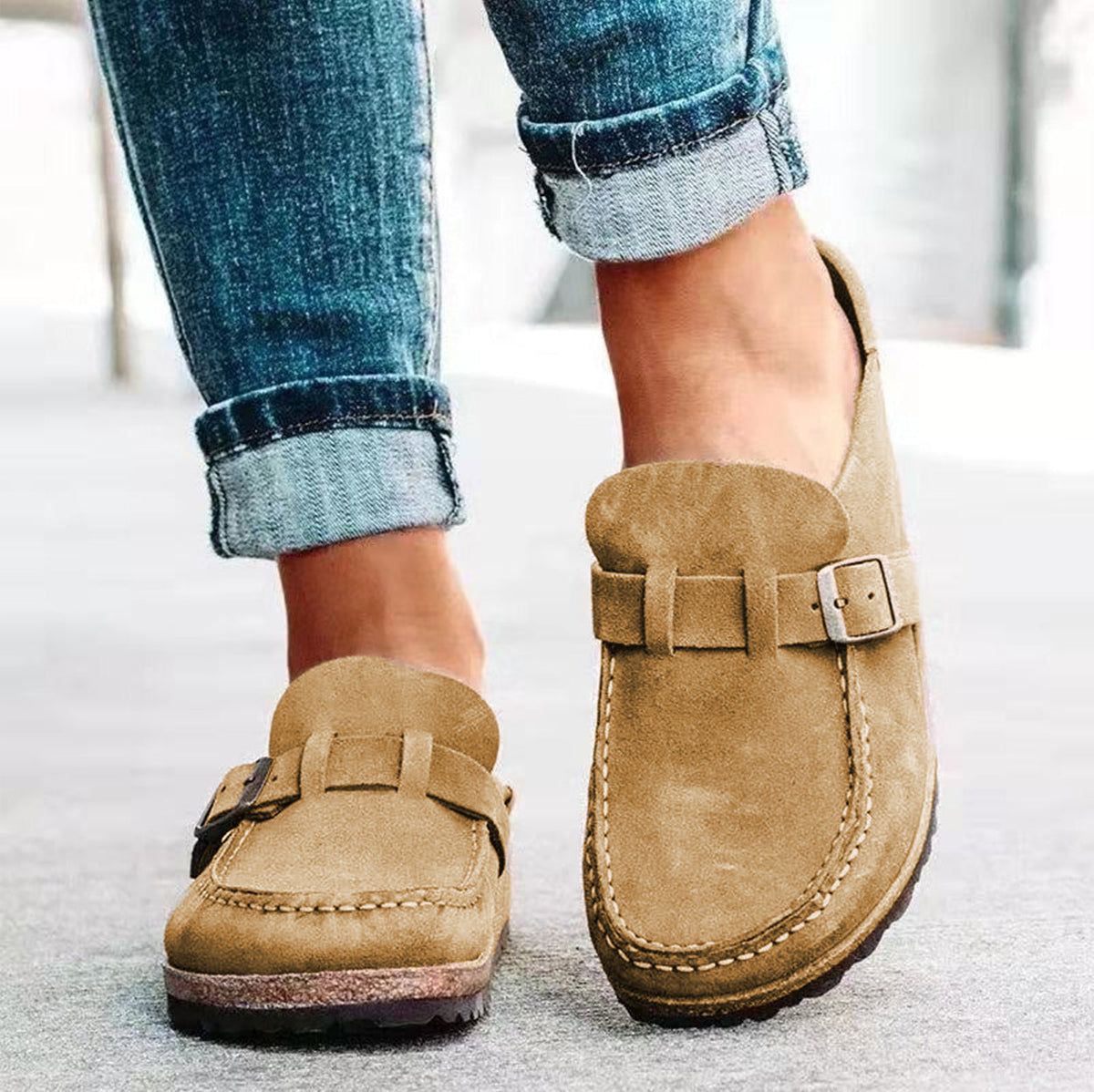 Monika™ | Orthopedic Women's Moccasins with Decorative Buckle