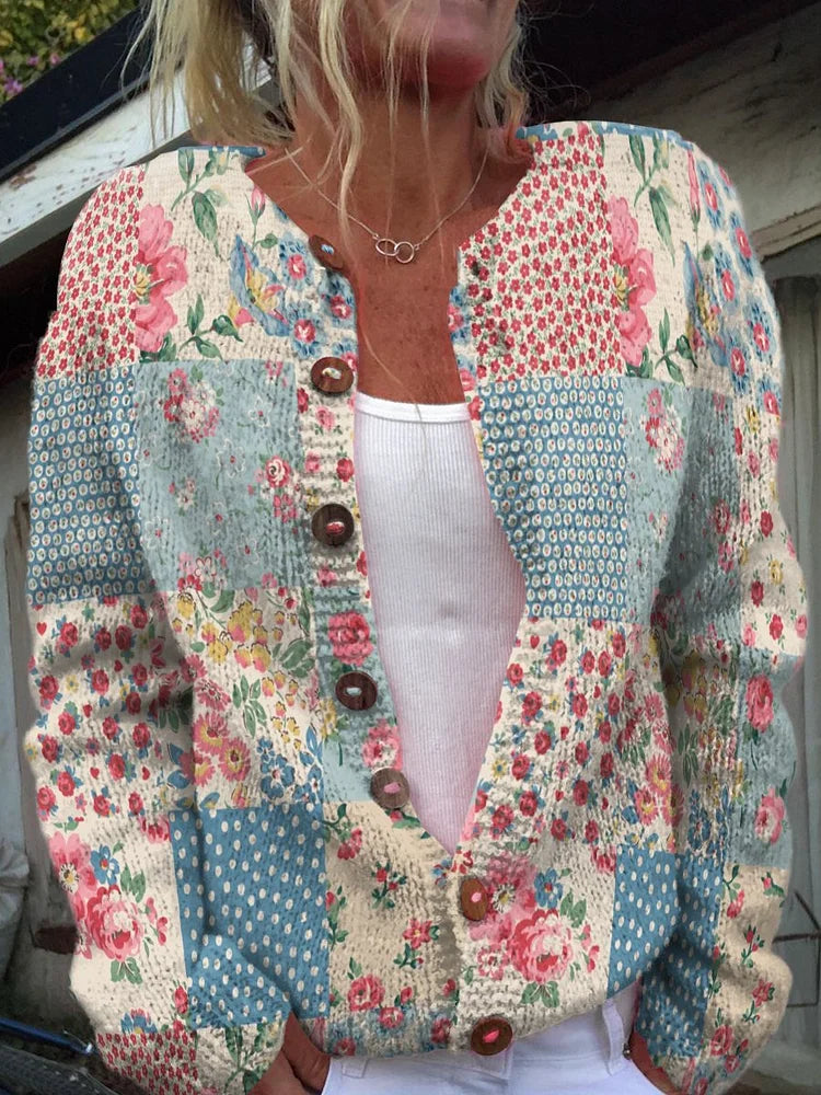 Carmela | Cardigan with Floral Pattern