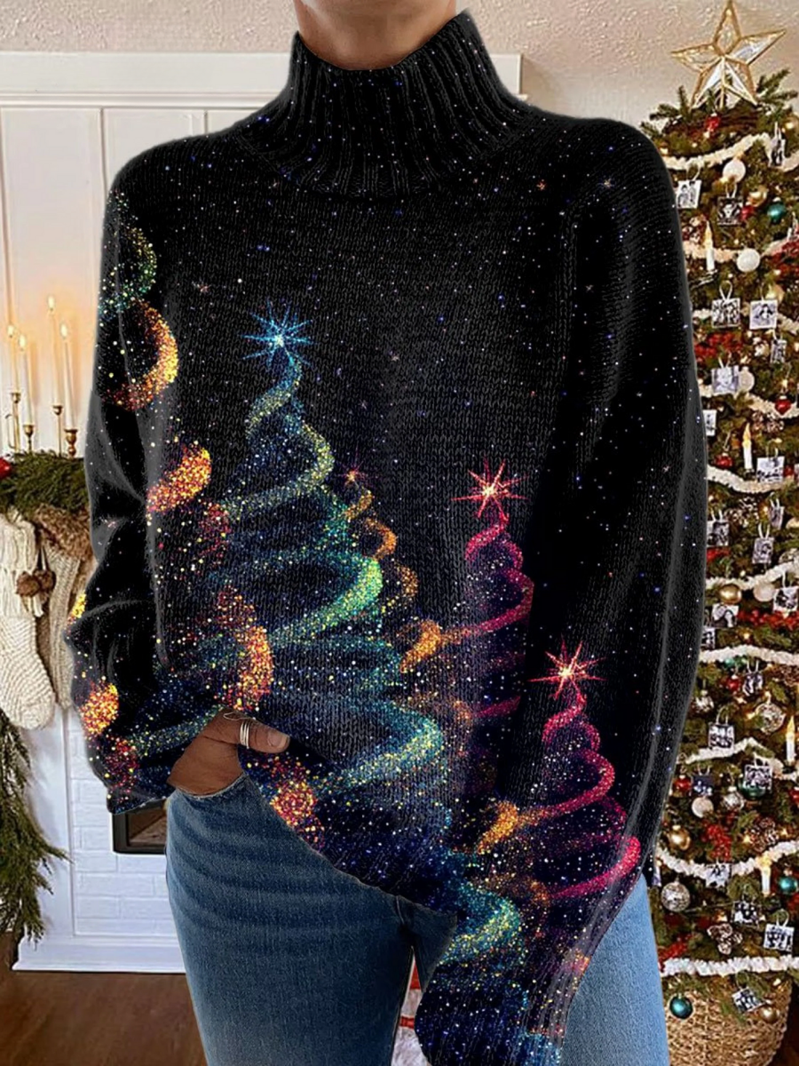 Marguerite | Sparkling Christmas Turtleneck Sweater