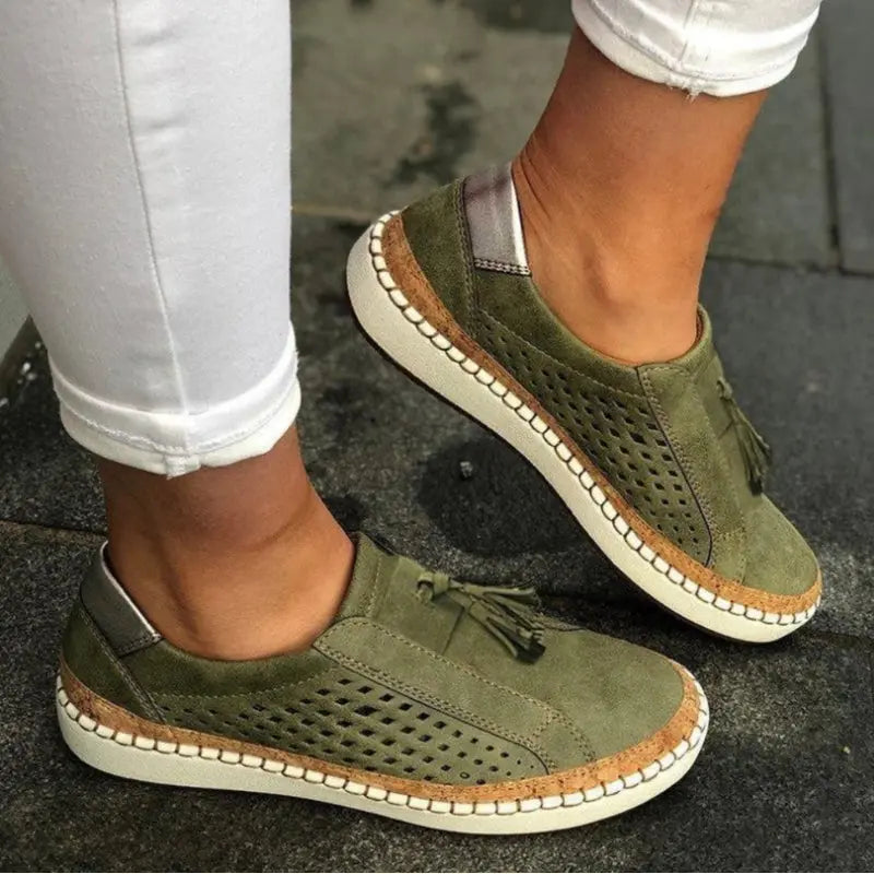 Elizabeth | Women's Slip-On Sneakers with Cutouts