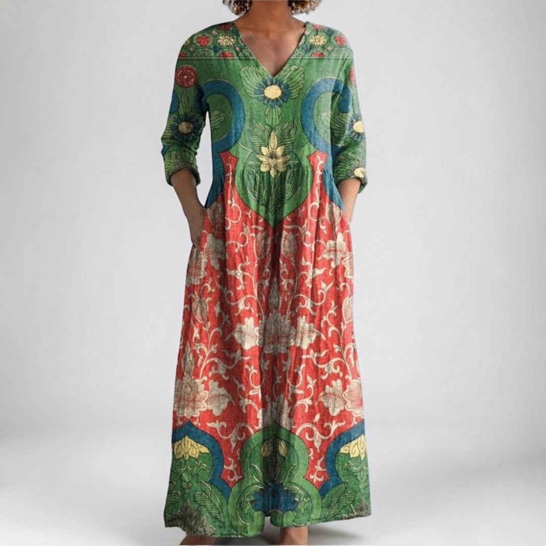 Judit | Vintage Floral Maxi Dress