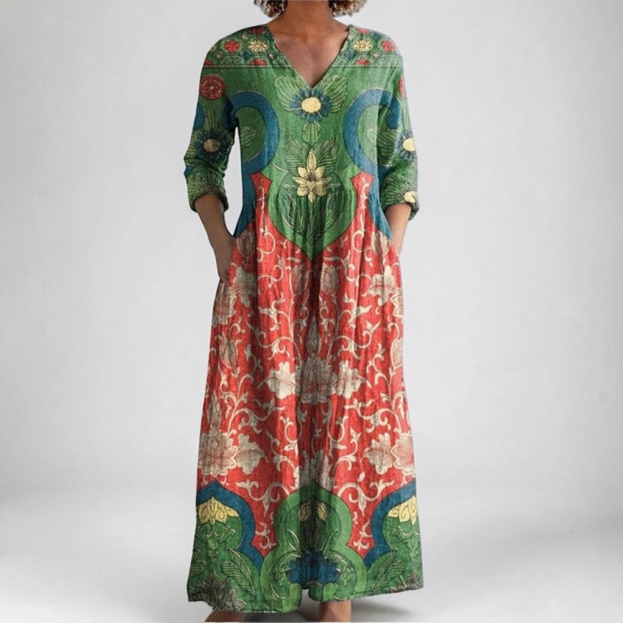 Judit | Vintage Floral Maxi Dress
