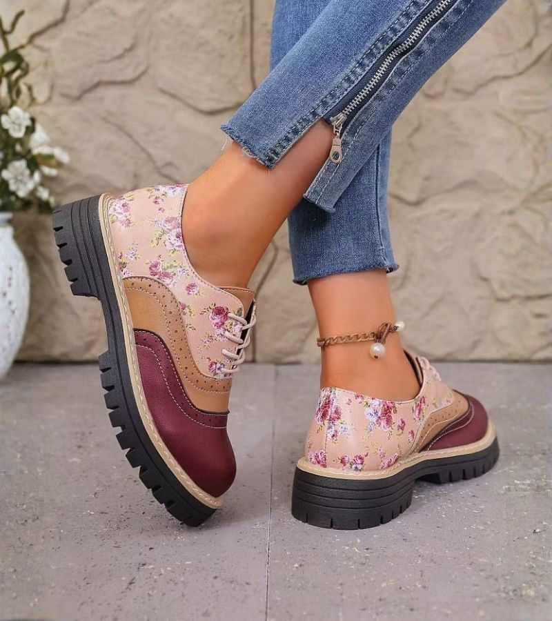 Rheaoova - Floral Oxford Shoes