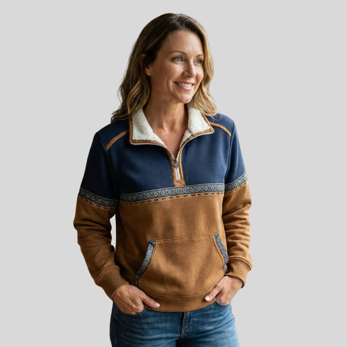 Isobel - Cosy Half-Zip Fleece Pullover