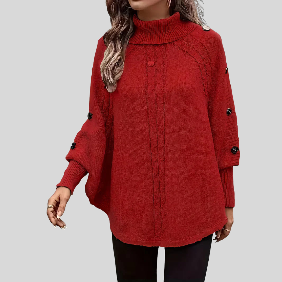 Cordelia - Cable-Knit Roll-Neck Jumper