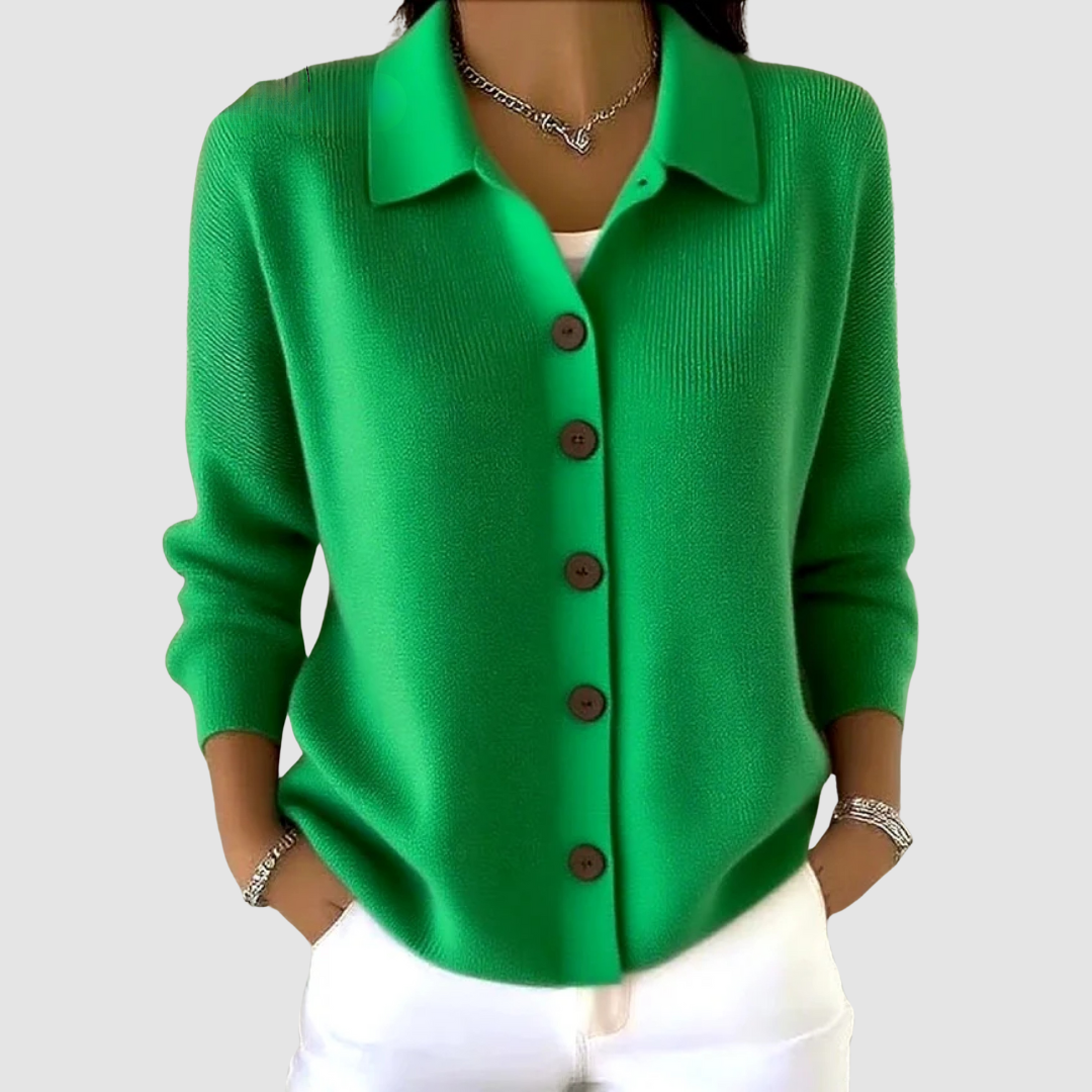 Elegant Collared Cardigan