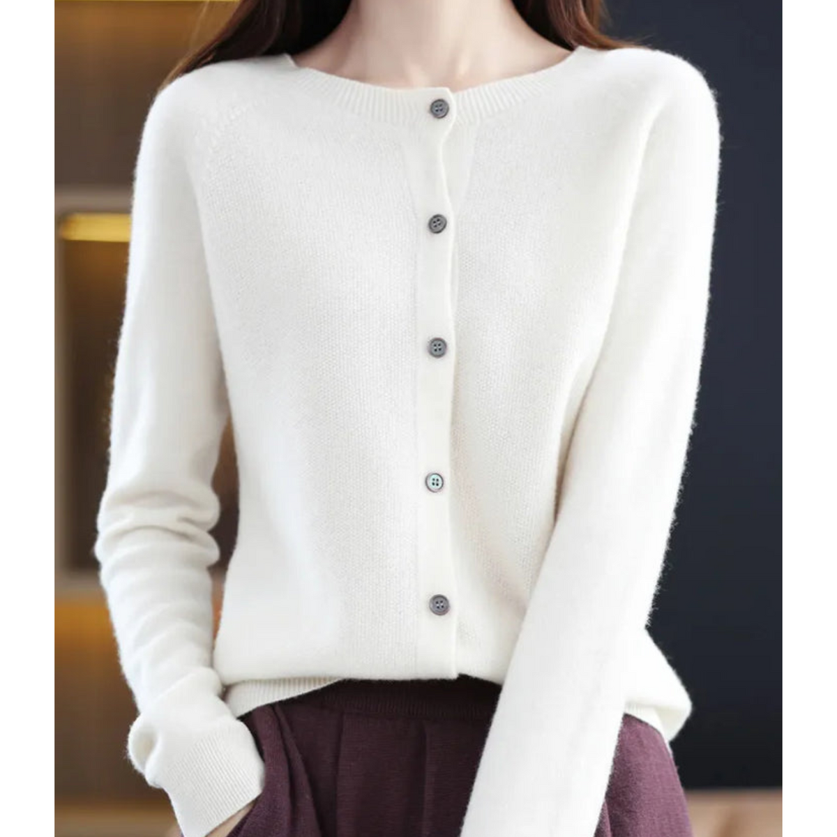 Luxury Merino Wool & Cashmere Cardigan