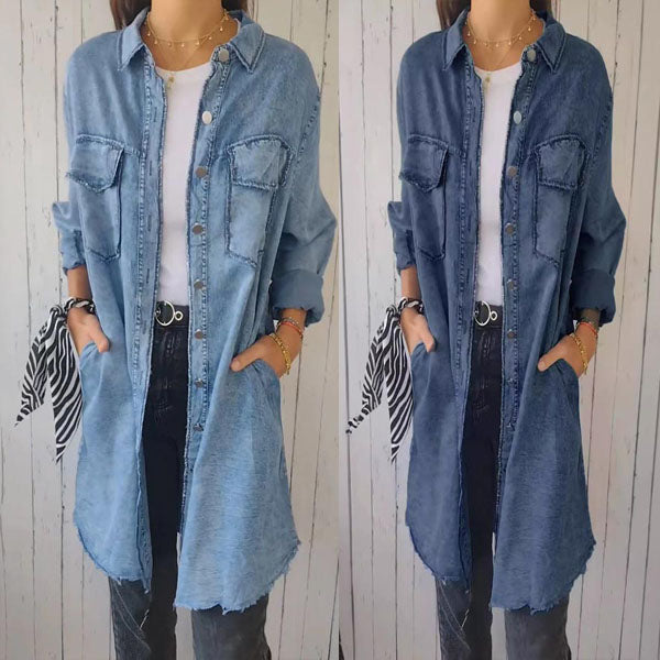 Celine™ | Comfortable Women's Jacket in Faux-Denim Style