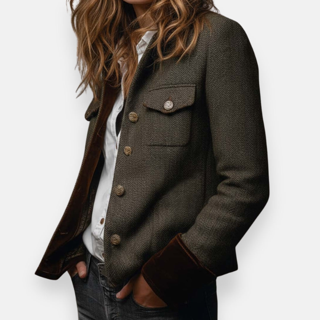 Danice | Elegant Casual Jacket with Velvet Trim