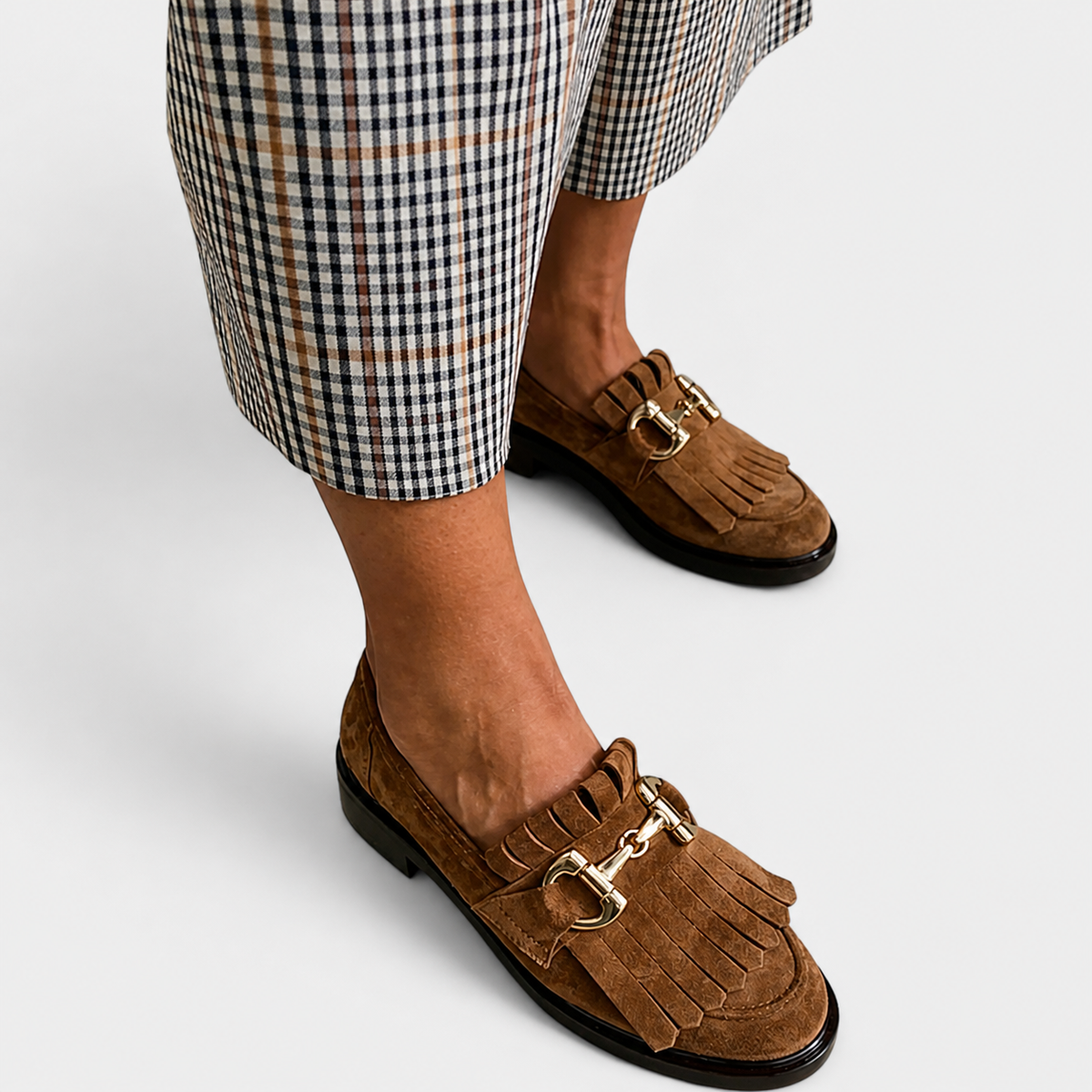 Lena | Brown Round Toe Moccasins