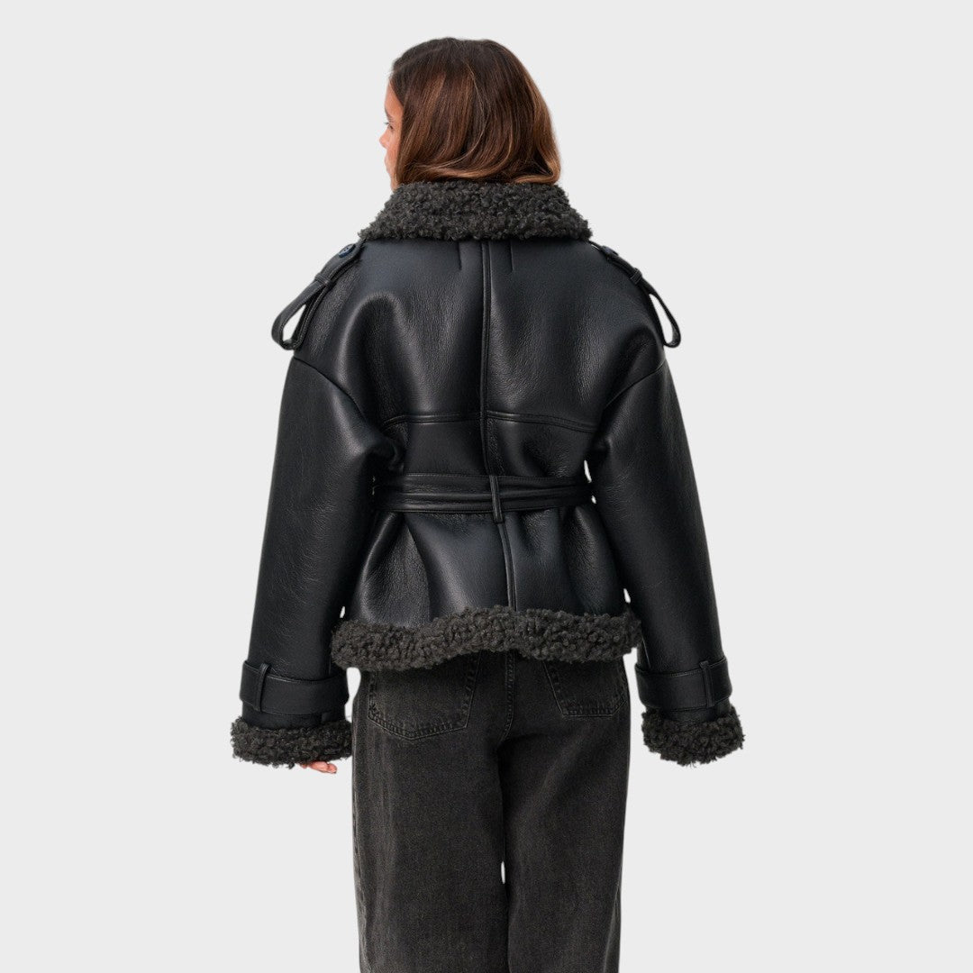 Nikola™ | Leather Coat with Belt