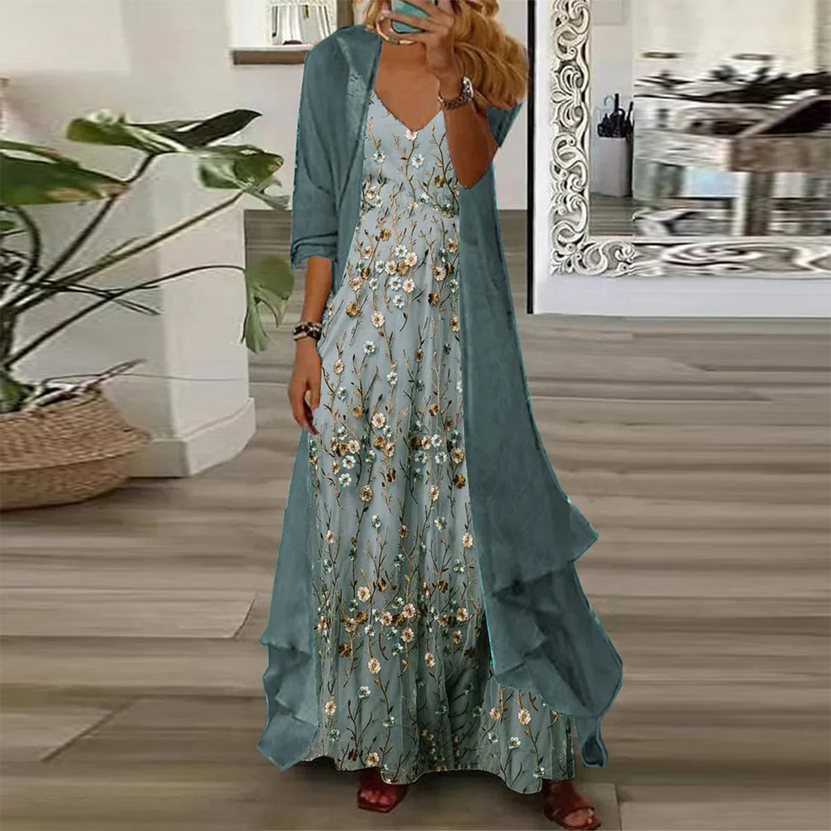 Lakelyn | Stylish Maxi Dress with Light Jacket