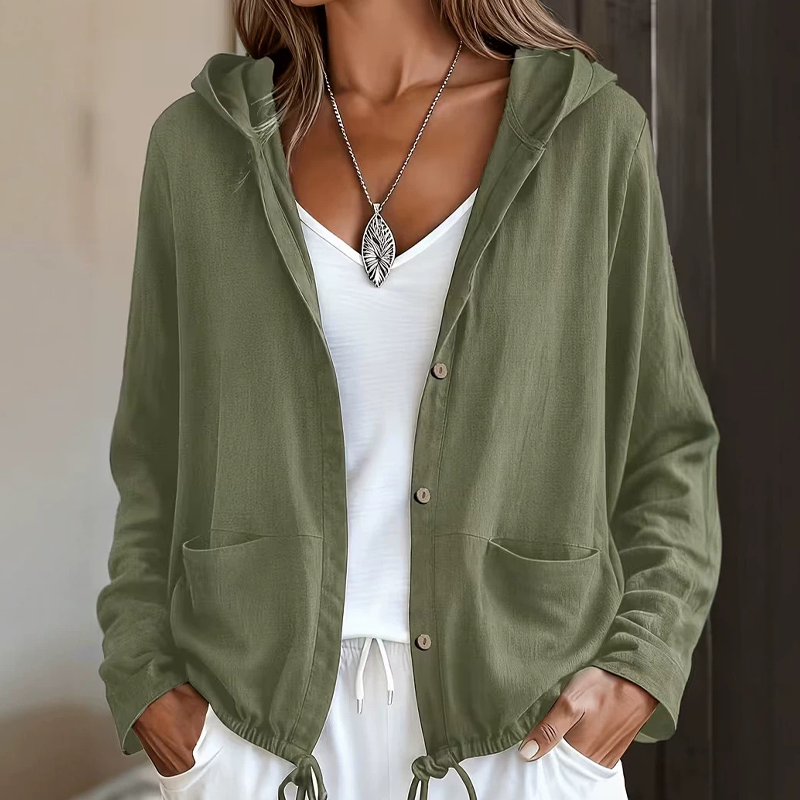 Fuida | Lightweight Hooded Jacket with Adjustable Hem