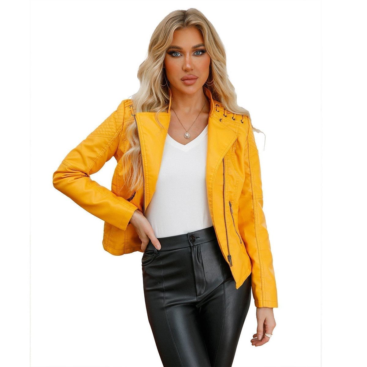 Clarisa | Washed Lambskin Leather Jacket